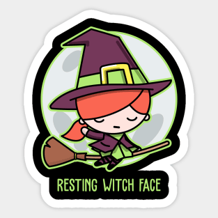 Resting witch face Sticker